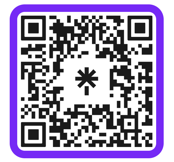 Código QR con los canales de contacto de Softlond y thurni (Linktree)
