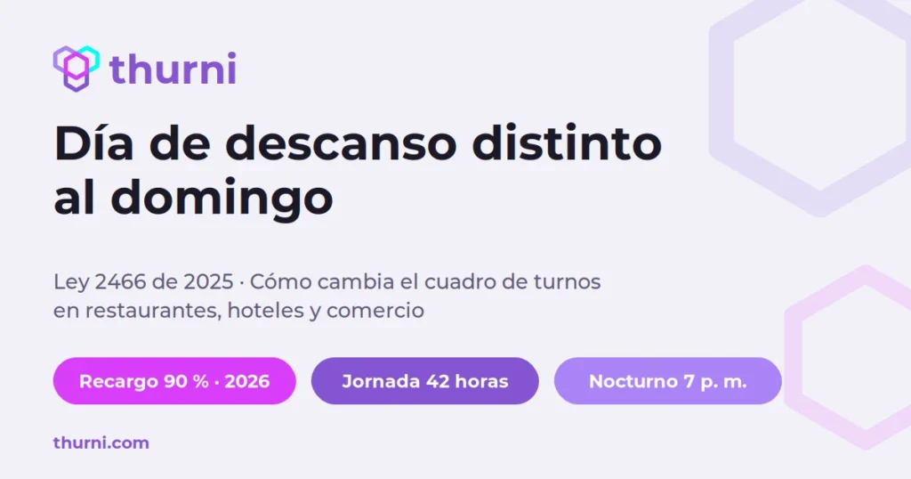 dia de descanso diferente al dominigo turno